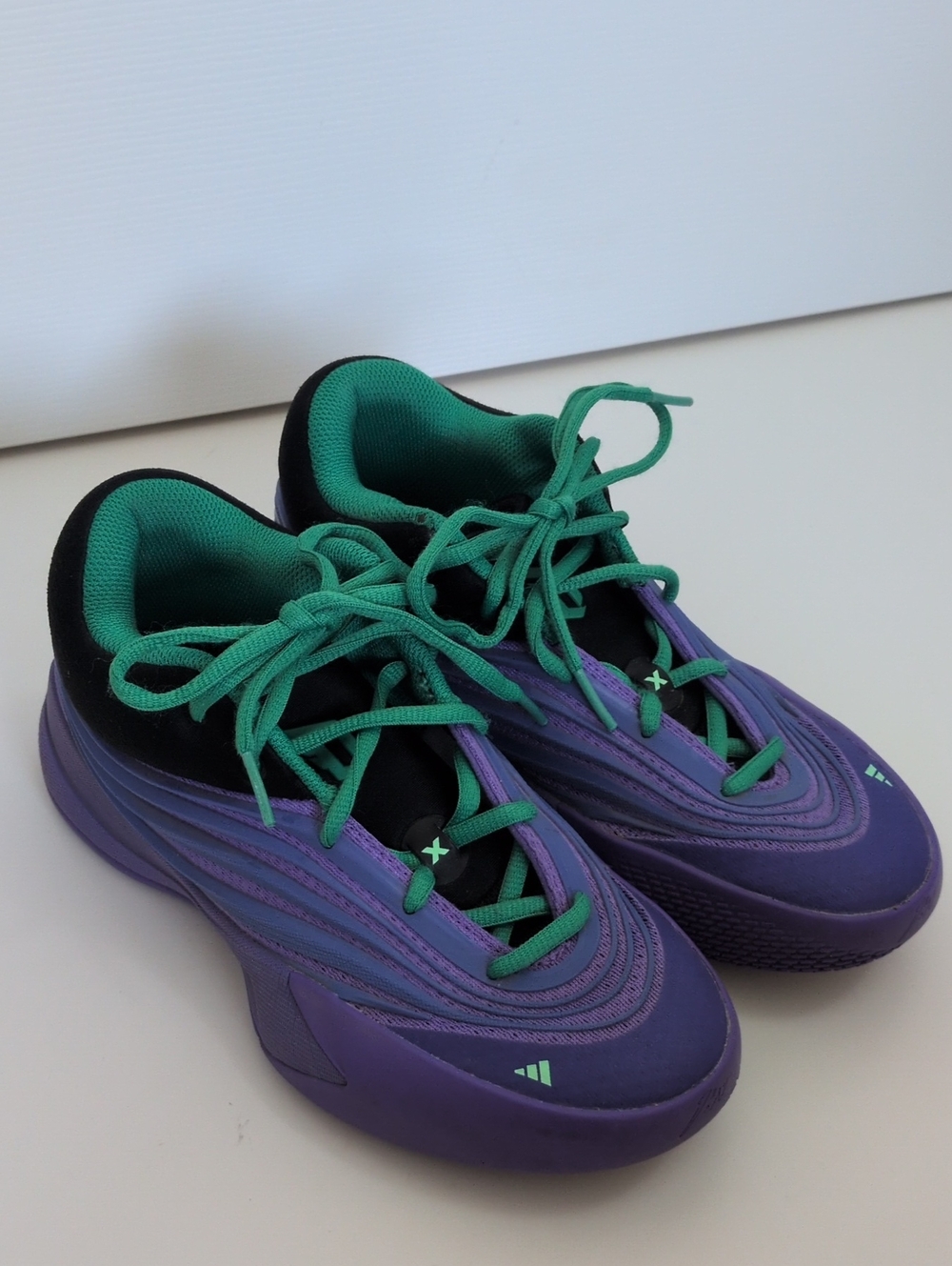 Adidas Dame X Basketball Shoes - Purple, Green & Black - 5